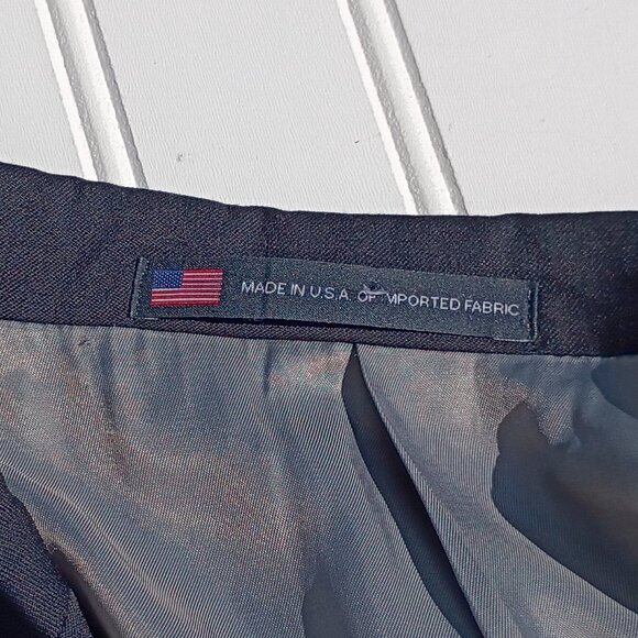 HART SCHAFFNER MARX Jacket Mens 50R Navy Blue Blazer Coat Bronze Buttons Vintage - Picture 12 of 16